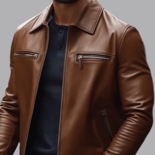 EarthTone Men's Classic Brown Leather Jacket